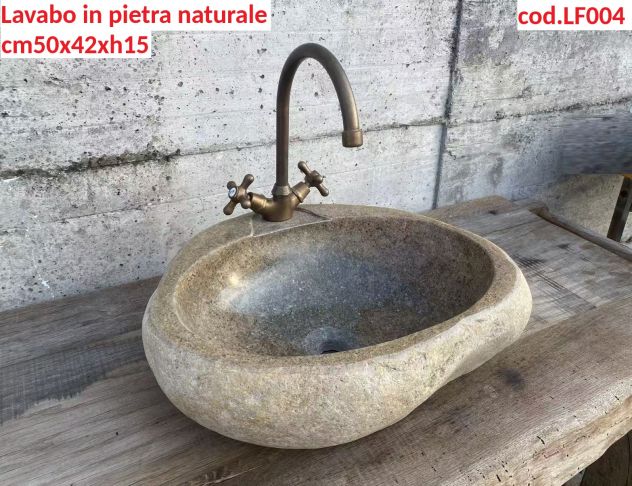 Lavabo lavandino da appoggio in pietra naturale 1 - Foto 7
