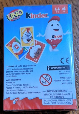 Mazzo di carte UNO Pocket Kinder - Foto 2