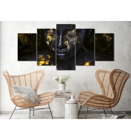 Quadro - Bathed In Gold (5 Parts) Wide - Foto 2