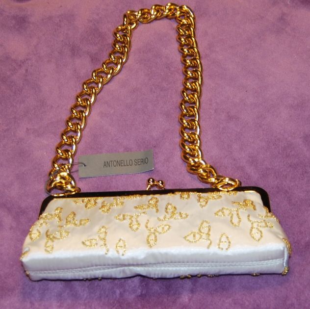 Borsa donna da sera Antonello Serio nuova - Foto 6