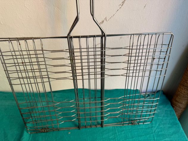 Griglia barbecue 27x37 cm con manico in legno – mai usata - Foto 5