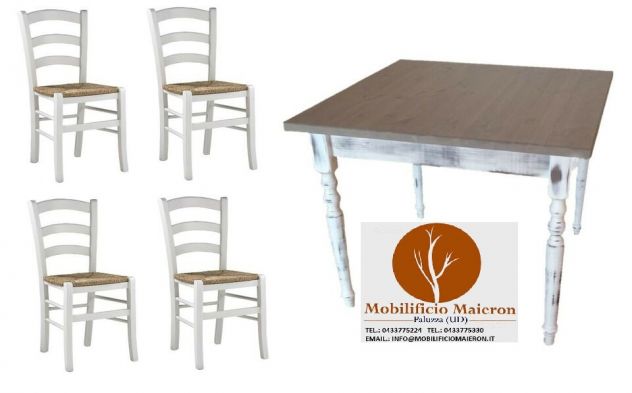Set Tavoli e Sedie Firenze Per Ristorante Bar Pub Shabby Chic Cod 506