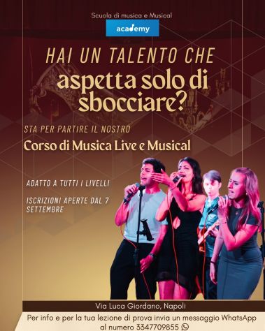 Corso di Canto Moderno e tecniche musical