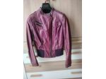Giubbotto bomber Sexy Woman in vera pelle colore viola