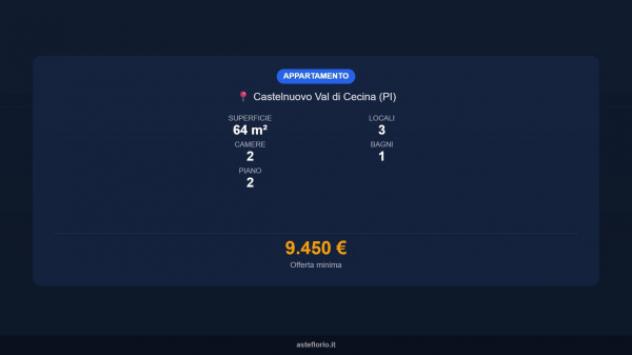 Immobile in asta di 64 m² in vendita a Castelnuovo di Val di Cecina - Foto 15