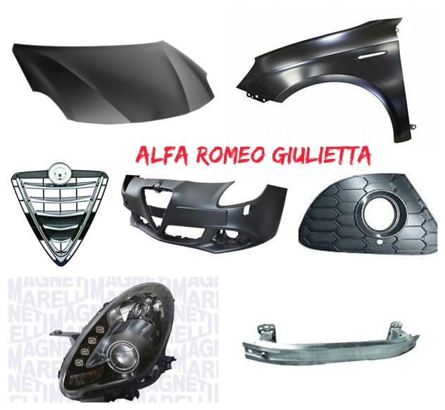 Ricambi Alfa romeo giulietta frontale parafango fanale kit airbag ossatura