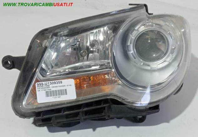PROIETTORE SX 999-U1309359 Parti elettriche Fanaleria Proiettori Proiettore ant. VOLKSWAGEN - CROSS TOURAN - 01-02-2007 - 01-10-2010, VOLKSW