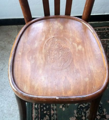 Sedia vintage con intarsio sulla seduta - Foto 4