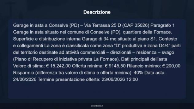 Immobile in asta di 34 m² in vendita a Conselve - Foto 3