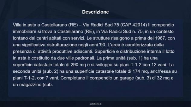 Immobile in asta di 290 m² con più di 5 locali e box auto in vendita a Castellarano - Foto 12