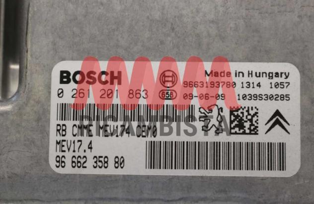 0261201863 Citroen C3 Picasso 1.4 centralina motore Bosch - Foto 2