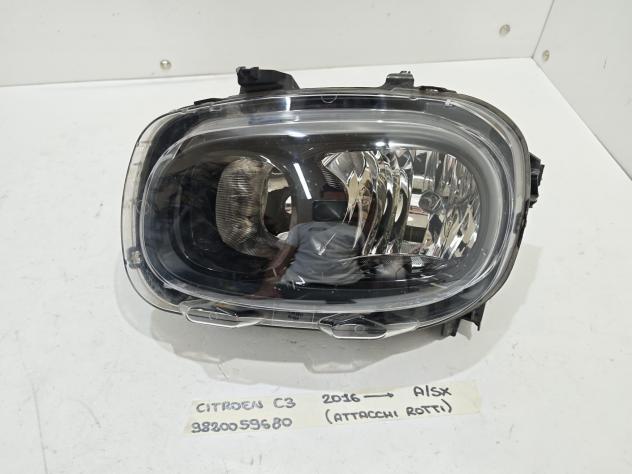 FARO ANTERIORE SINISTRO CITROEN C3 Serie 9820059680 (16)