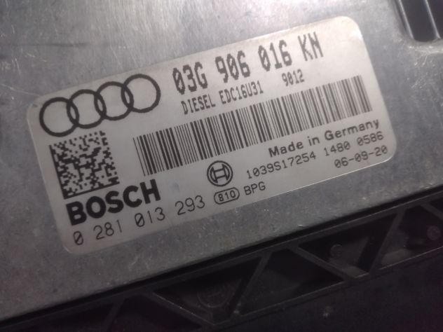 CENTRALINA MOTORE AUDI A4 2.0 TDI BOSCH 0 281 013 293, 0281013293, 03G 906 016 K - Foto 5
