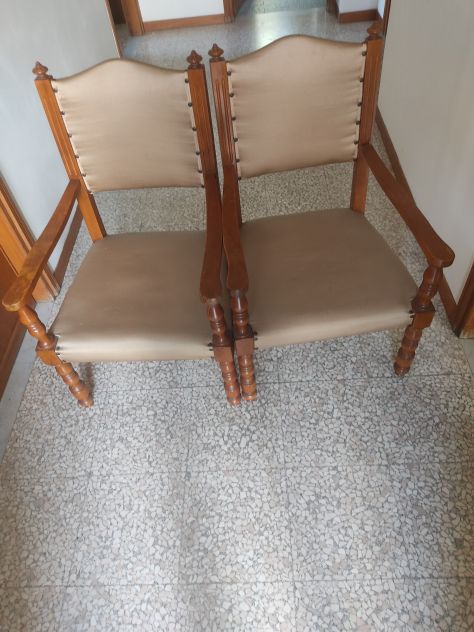 Coppia di poltroncine vintage in legno - Foto 6