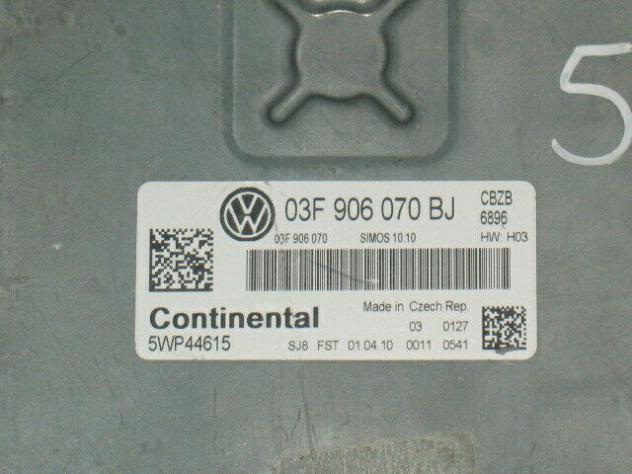 03F906070BJ ECU VOLKSWAGEN GOLF VI 1.2 03F906070BJ 5WP44615 SOMOS10.10 - Foto 2