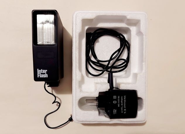 FLASH ELETTRONICO INTER FLASH EC22 ALIMENTATORE AC 220+SCATOLA ORIGINALE NUOVO - Foto 2