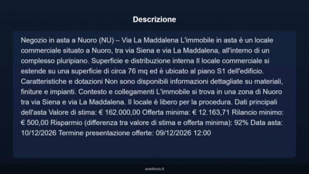 Immobile in asta di 76 m² in vendita a Nuoro - Foto 5
