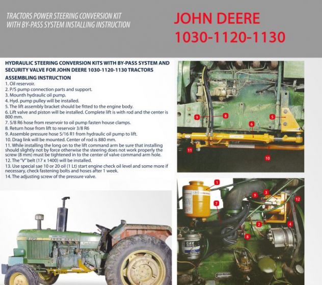 -SET VOLANTE IDROSTATICO AUSILIARIO JOHN DEERE - Foto 3