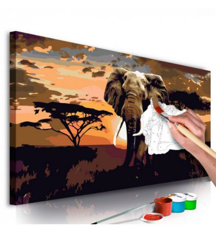 Quadro Fai Da Te 80x40 Cm. Elefante N.1 ARREDALACASA Spedizione Gratis