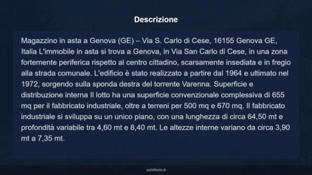 Immobile in asta di 655 m² in vendita a Genova - Foto 6