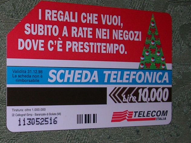 SCHEDA TELEFONICA ITALIA 25U