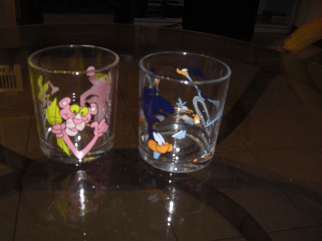 Bicchieri con cartoni animati lotto di quattro. - Foto 3