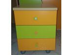 Cassettiera con rotelle per stanza per bambini