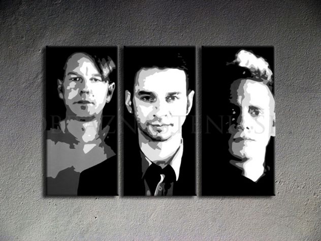 Quadro moderno Depeche Mode dipinto a mano pop art - Foto 2
