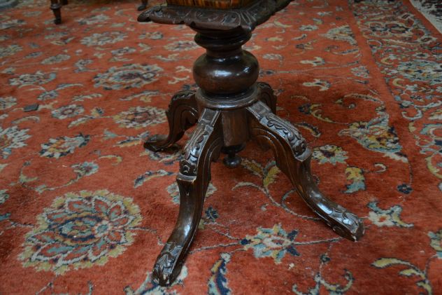 Antico tavolino da gioco/lavoro stile inglese regency - Foto 10