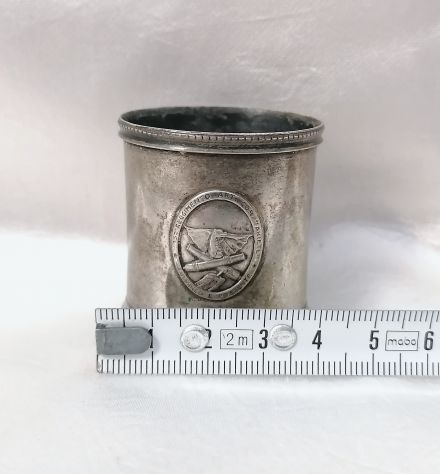 RARO PORTA-FIAMMIFERI MILITARE DA TAVOLO IN ARGENTO 800. - Foto 9