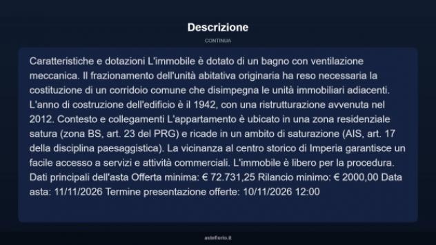 Immobile in asta di 45 m² in vendita a Imperia - Foto 4