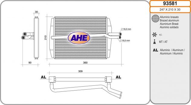 RADIATORE RISC:COURIER-FIESTA4-MAZD121:12 16V-13-14-18D,Di,PUMA,RADIATOR.MOT.KA - Foto 3