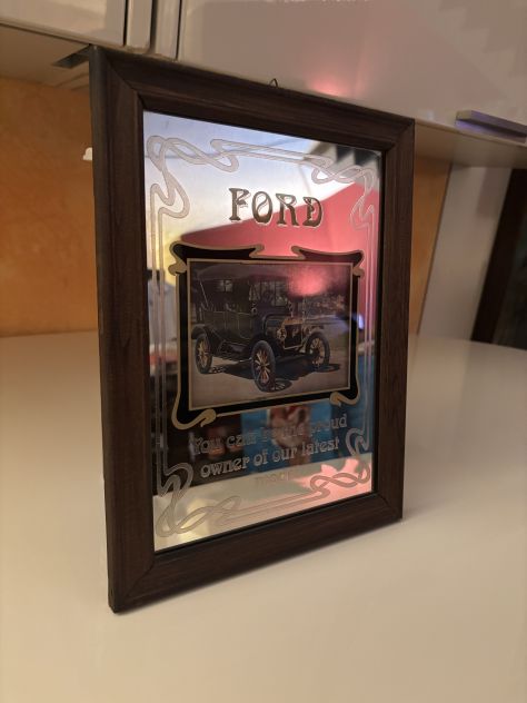 QUADRO/SPECCHIO CON FOTO AUTO FORD MODEL T VINTAGE INTROVABILE UGUALE IN OTTIME - Foto 7