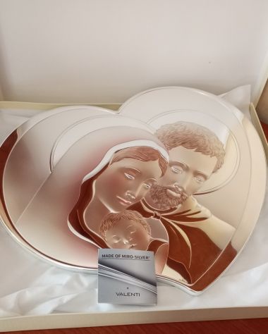 Quadro sacro “Sacra Famiglia” VALENTI in Argento 999,95% NUOVO - Foto 8