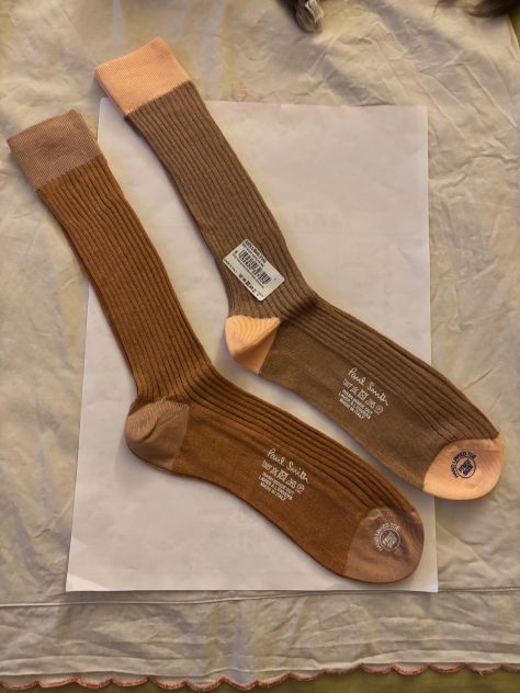 2 PAIA DI CALZE NUOVE FINO A MEZZO POLPACCIO DA UOMO FIRMATE”PAUL SMITH”MADE IN - Foto 9