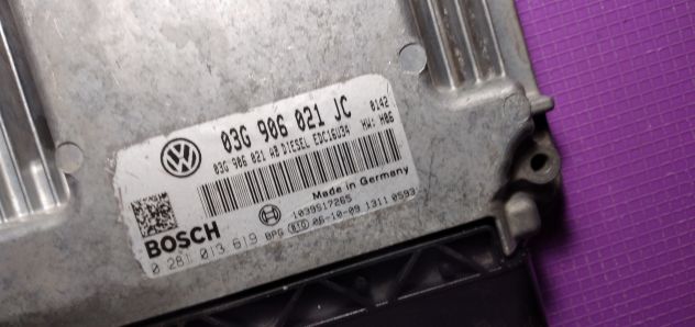 ECU SKODA Octavia 1Z 2.0 Diesel 03G906021JC BOSCH 0281013619 - Foto 9
