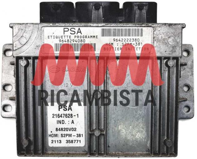9648294080 9642222380 Citroen C3 1.4 centralina motore Sagem