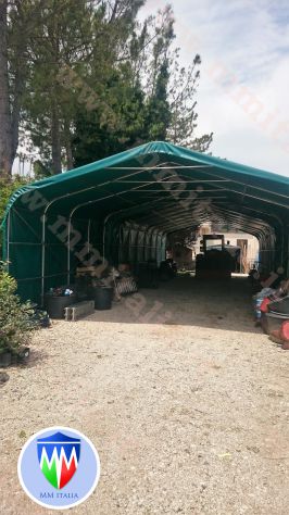 Tendoni Coperture in Pvc 6 x 12 x 2,7 laterale telo pvc 550 gr. mq. € 1.990,00 - Foto 7