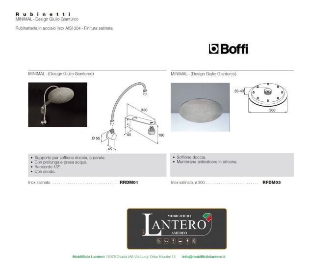 soffione MINIMAL design Boffi design Giulio Gianturco - Foto 2
