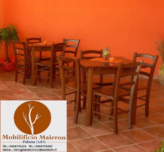Set Tavoli Sedie Per Ristoranti Pub Pizzerie cod038 nuovi Non Usati Affare