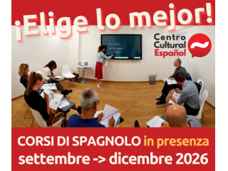 corsi di spagnolo a Torino per principianti: SET-OTT-NOV-DIC 2026