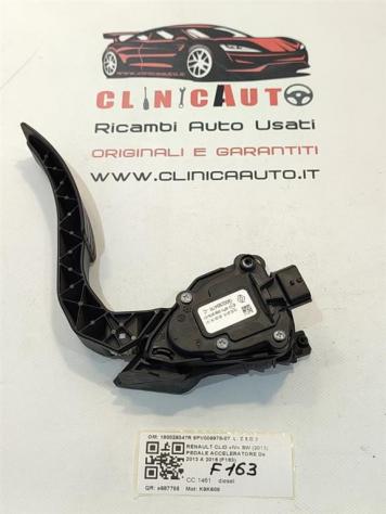 PEDALE ACCELERATORE RENAULT Clio Serie IV 180029347R 6PV009978-07 K9K608 (1219) - Foto 2