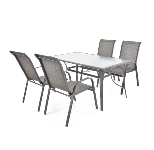 Set da giardino 1 tavolo 6 sedie alluminio Hecht Sofia