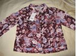 Giacca per donna taglia 44 color bordeaux con fantasia floreale