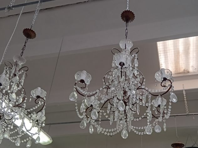 VENDO LOTTO DI LAMPADARI ANTIQUARIATO IN STOCK o SINGOLARMENTE - Foto 4