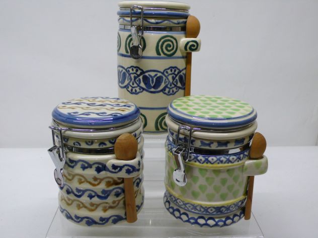 Barattoli Artigianali Ceramica dipinti a mano decoro Etnico - Foto 6