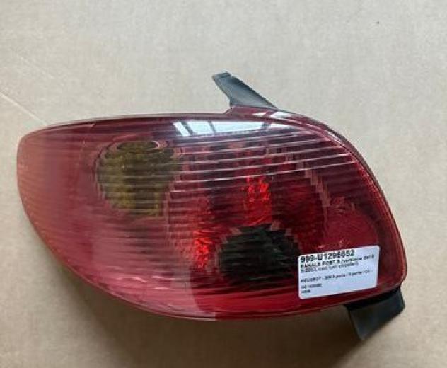 FANALE POST.S.(versione dal 05/2003, con luci circolari) 999-U1296652 Parti elettriche  Fanaleria  Fanali  Fanale post. sx. PEUGEOT - 206 3 porte / 5