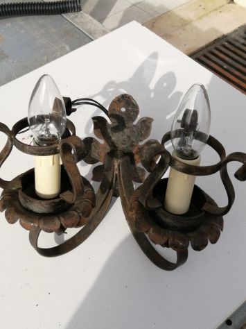 Applique in ferro battuto artigianali vintage - Foto 2