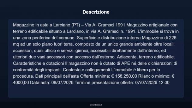 Immobile in asta di 226 m² in vendita a Larciano - Foto 3