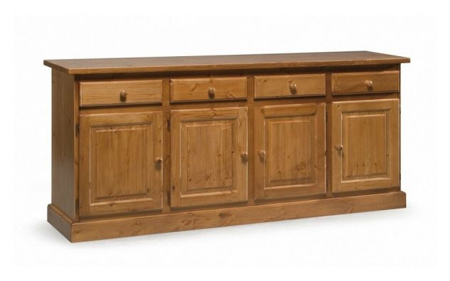 Credenza in Legno Massello 4 Ante Stile Rustico cod 300/N Nuova